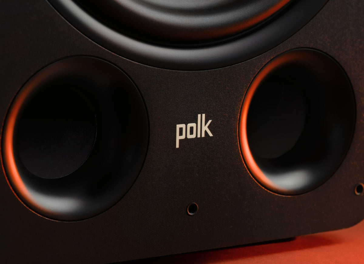 Polk Audio Signature Elite ES10 powered subwoofer, dual Power Port detail