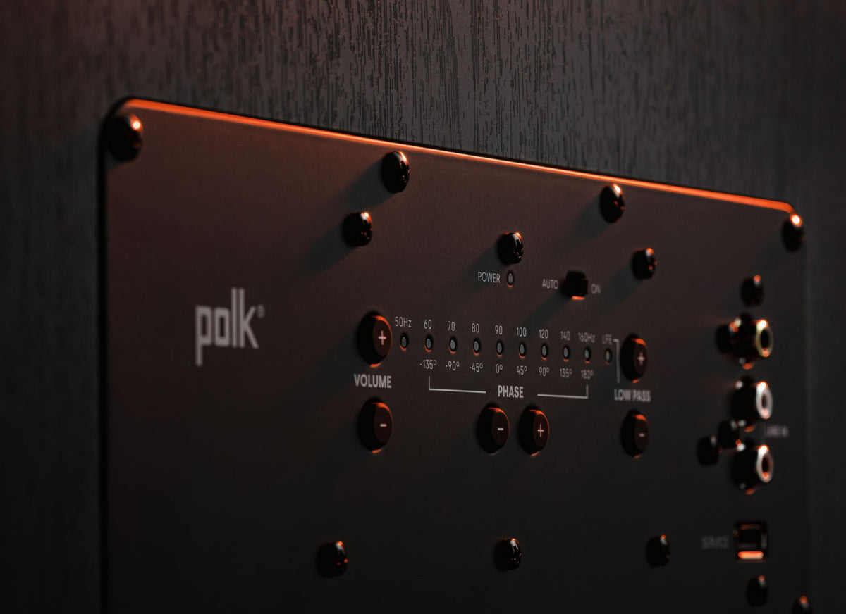 Polk Audio Signature Elite ES10 powered subwoofer, volume and phase controls