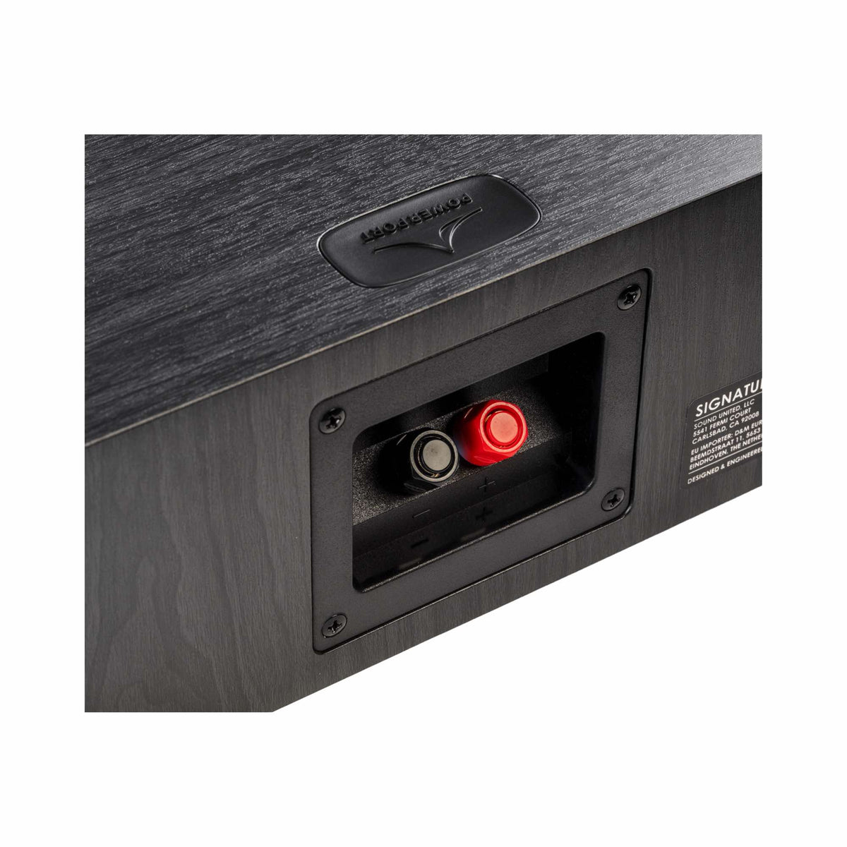Polk Audio Signature Elite ES35 black center speaker, connection detail