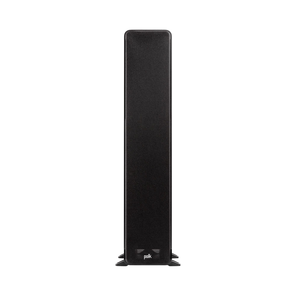 Polk Audio Signature Elite ES50 black floorstanding speaker, front view with grilles