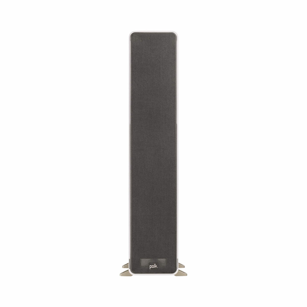 Polk Audio Signature Elite ES50 white floorstanding speaker, front view with grilles