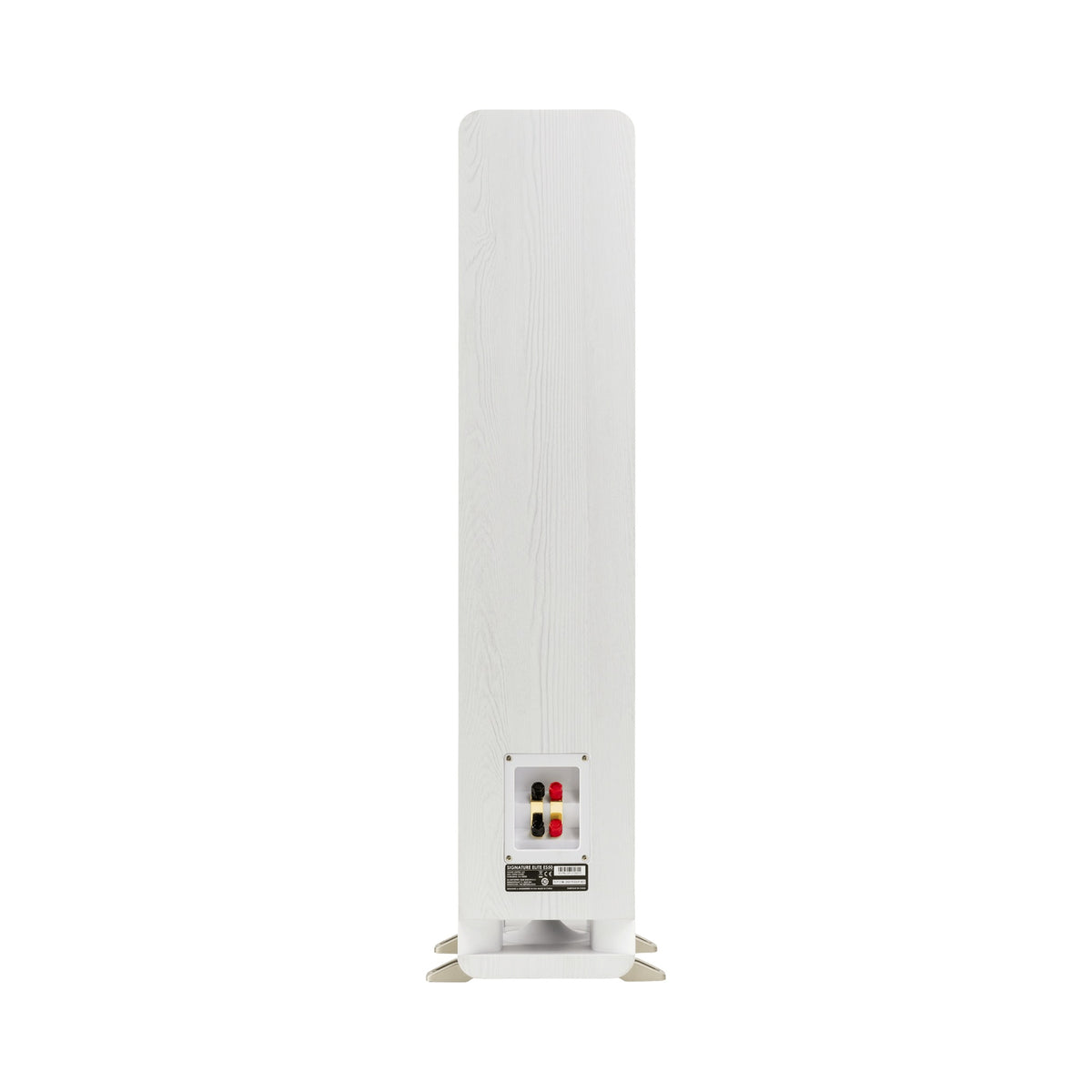 Polk Audio Signature Elite ES50 white floorstanding speaker, rear view