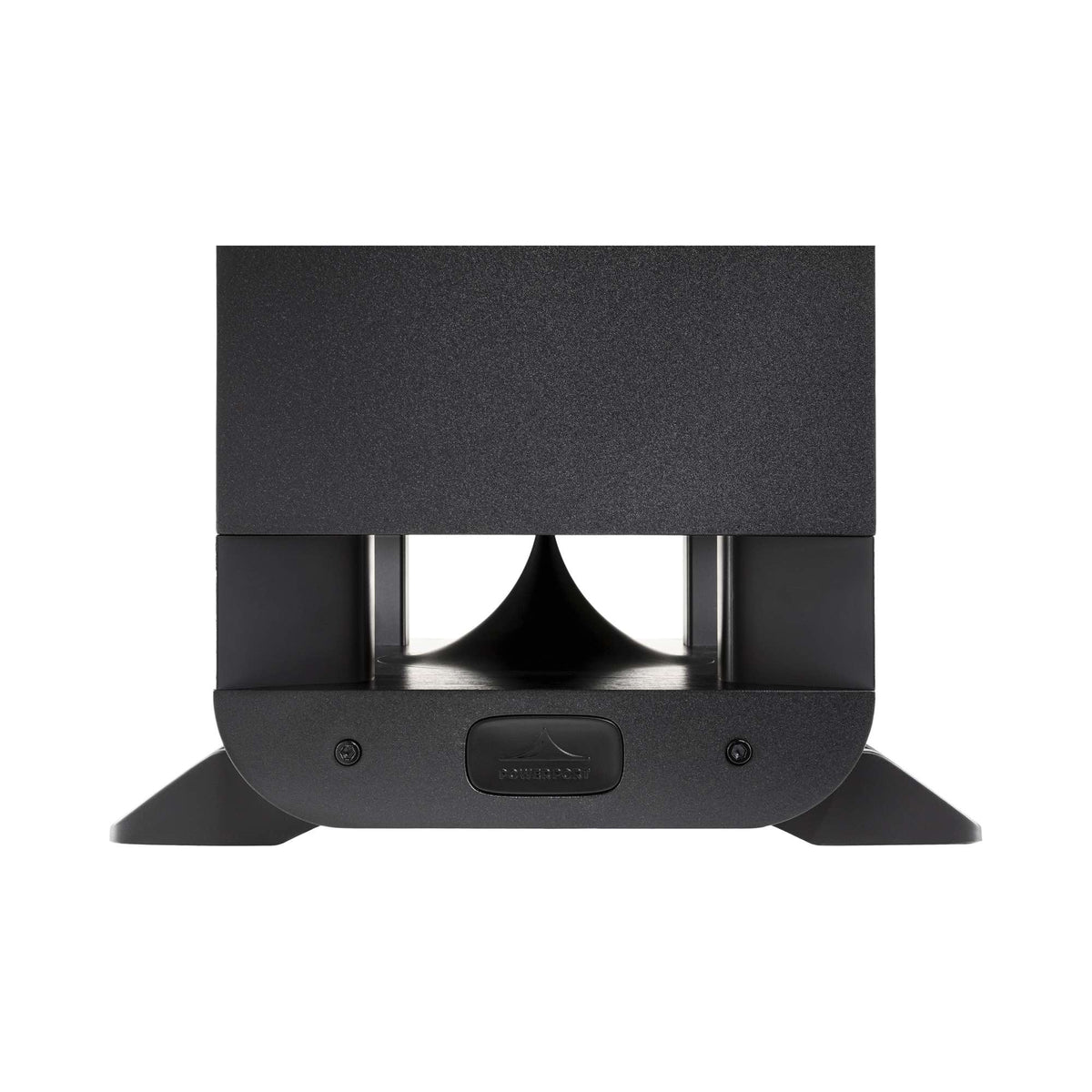 Polk Audio Signature Elite ES55 black floorstanding speaker, base and Power Port detail