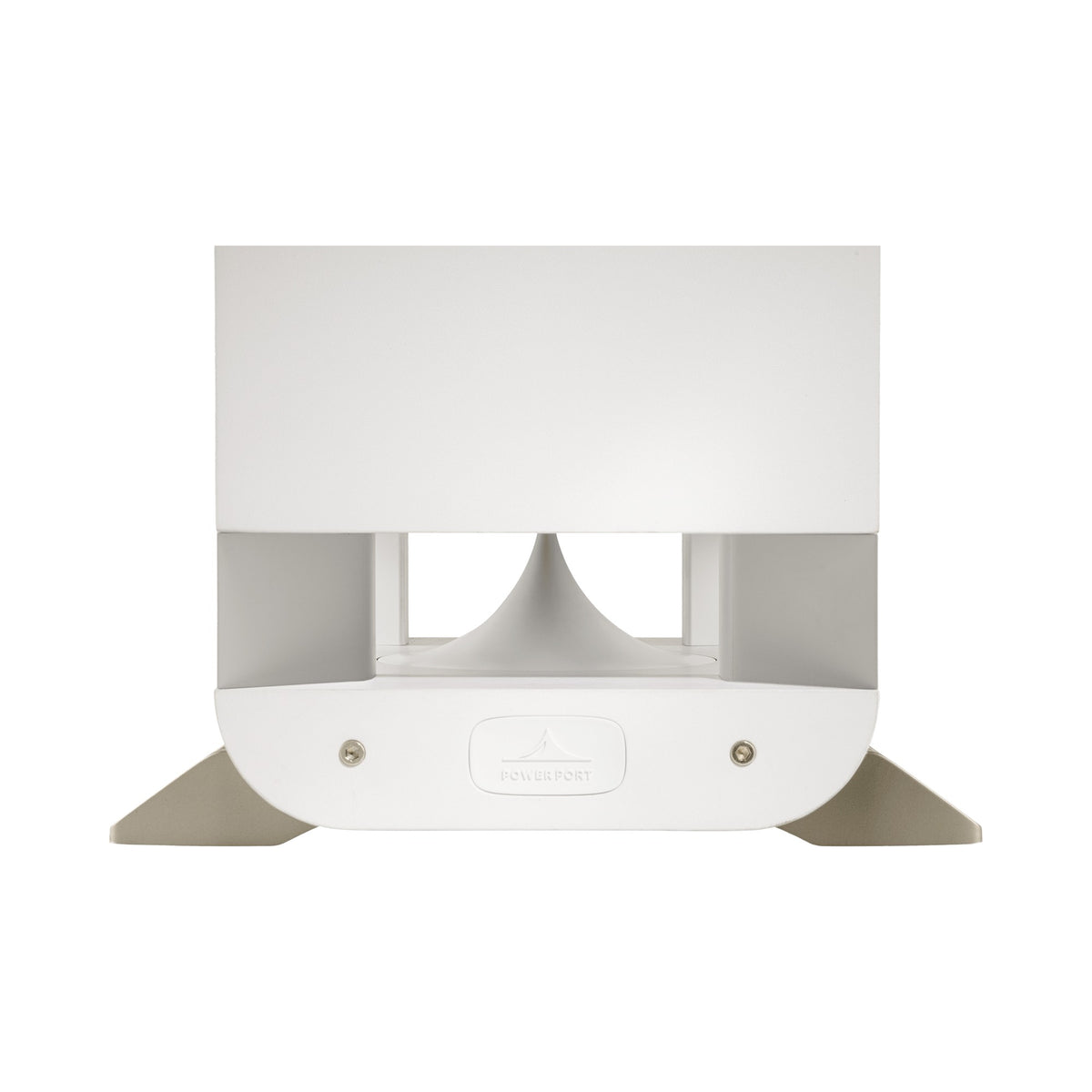 Polk Audio Signature Elite ES55 white floorstanding speaker, base and Power Port detail