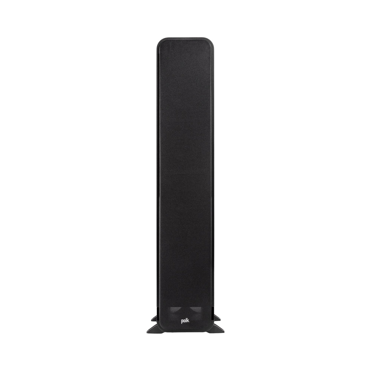 Polk Audio Signature Elite ES60 black floorstanding speaker, front view with grilles