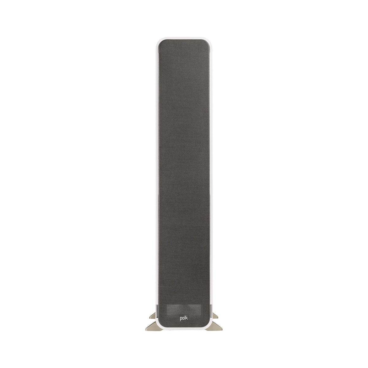 Polk Audio Signature Elite ES60 white floorstanding speaker, front view with grilles