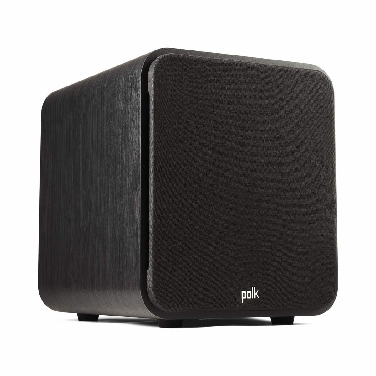 Polk Audio Signature Elite ES8 powered subwoofer, angled view with grille