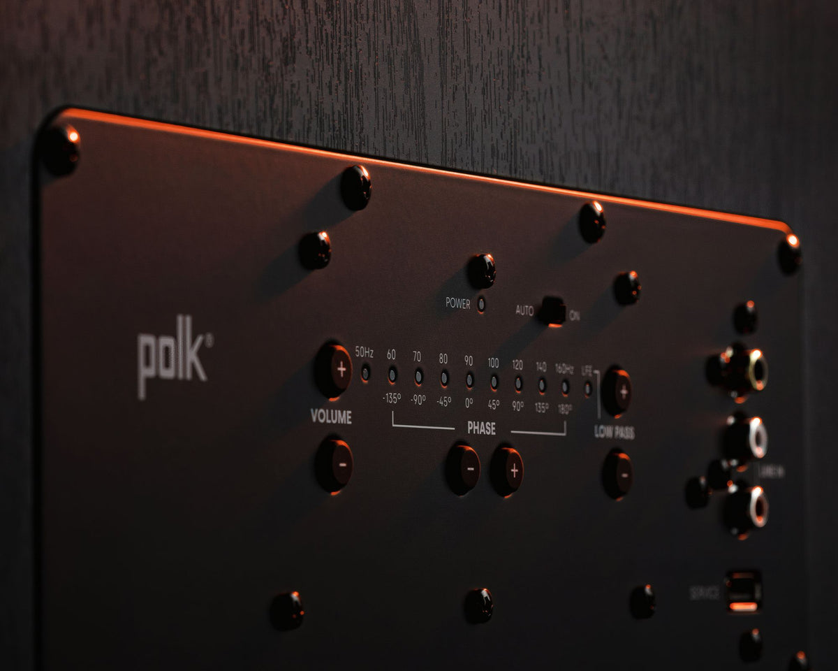 Polk Audio Signature Elite ES8 powered subwoofer, volume and phase controls
