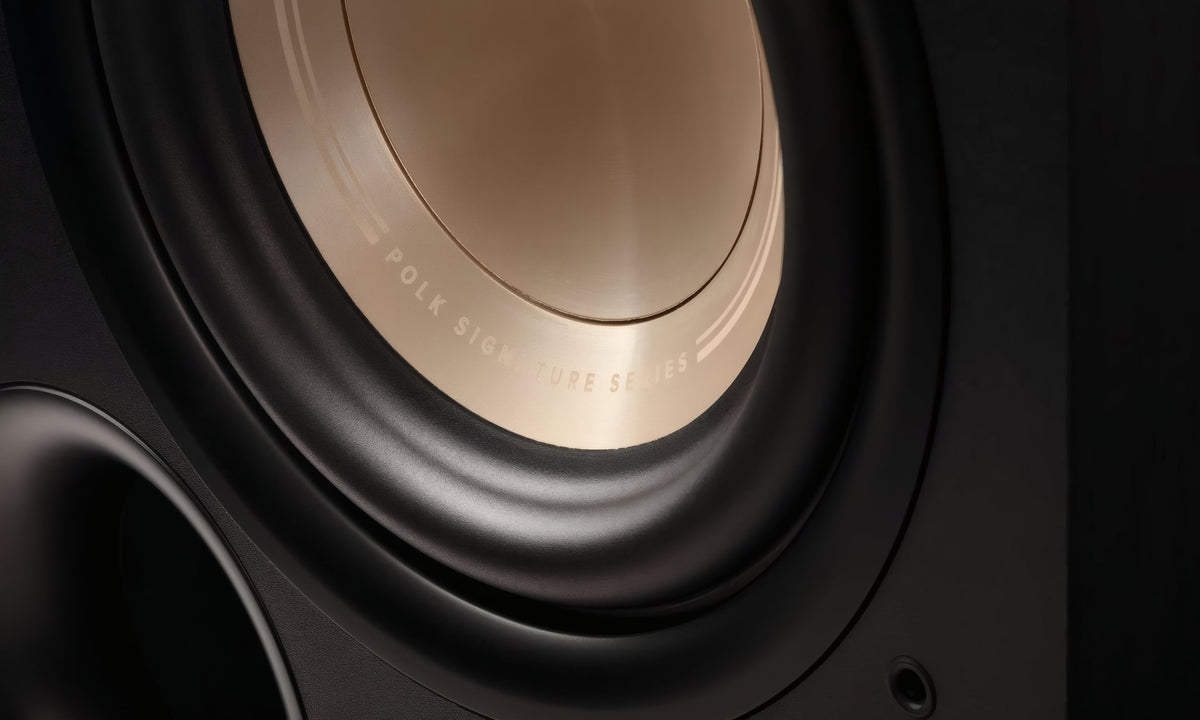 Polk Audio Signature Elite ES8 powered subwoofer, driver cone detail