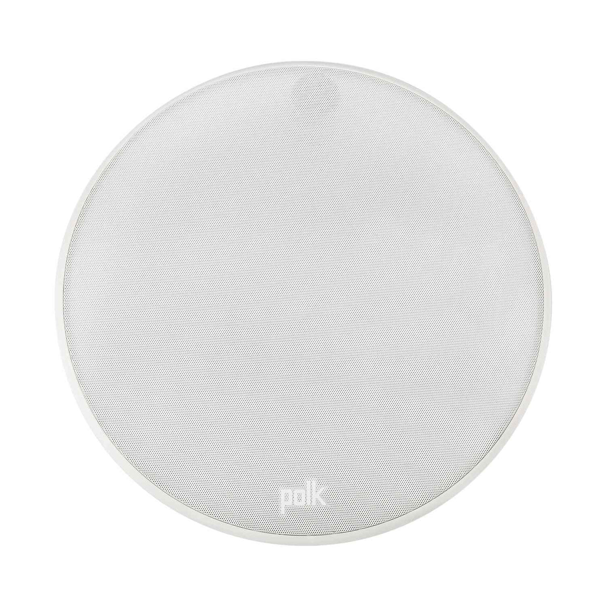 Polk Audio V80 lubinė kolonėlė, baltos grotelės, vaizdas kampu