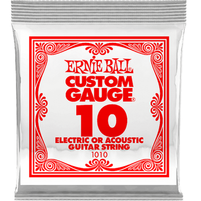ERNIE BALL 1010.010 PLAIN STEEL ELECTRIC OR ACOUSTIC Styga 1 vnt