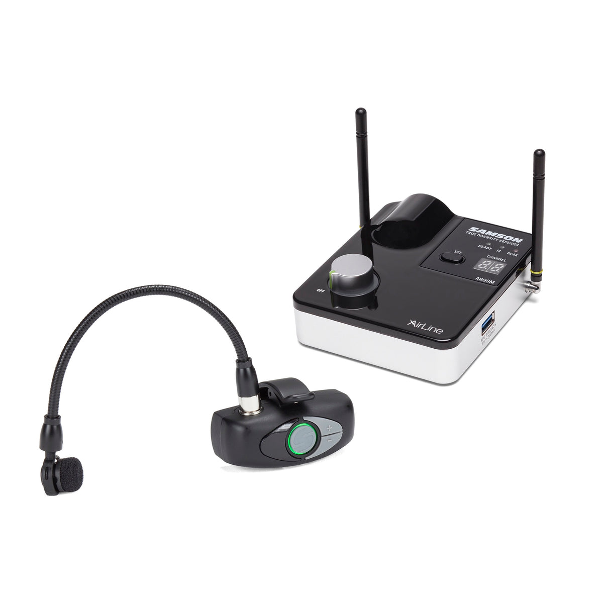 Samson AirLine AWXm Wind Instrument Wireless System, AR99m receiver and ATX transmitter with HM60 microphone