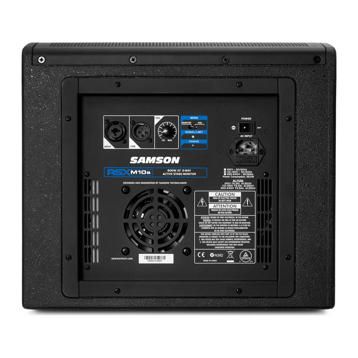Samson RSXM10A input, output, and mode control panel