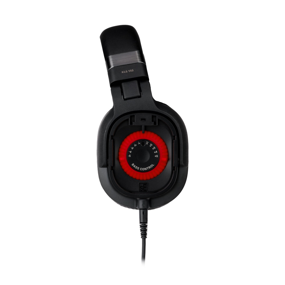 sE Electronics KLS 150 ausinės, atidengtas Bass Control reguliatorius