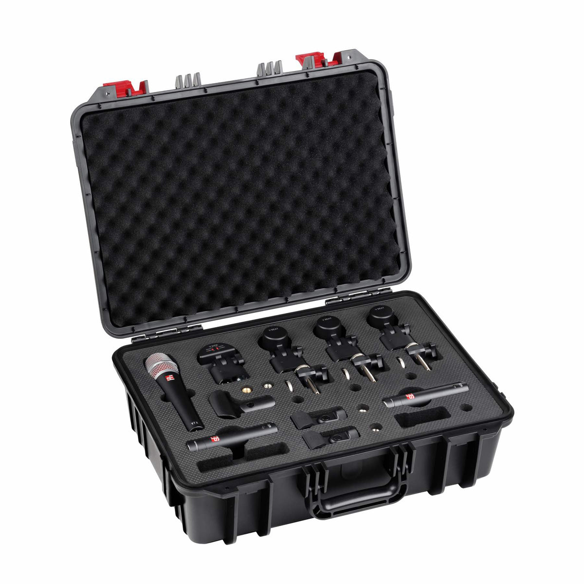 sE Electronics V Pack Arena microphone kit in the open case
