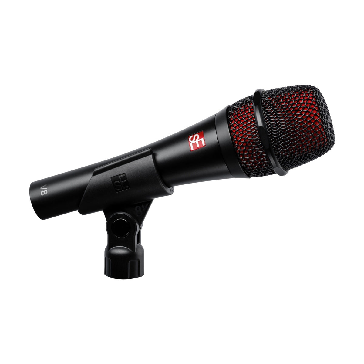 sE Electronics V8 Dynamic Microphone, Black, microphone with clip