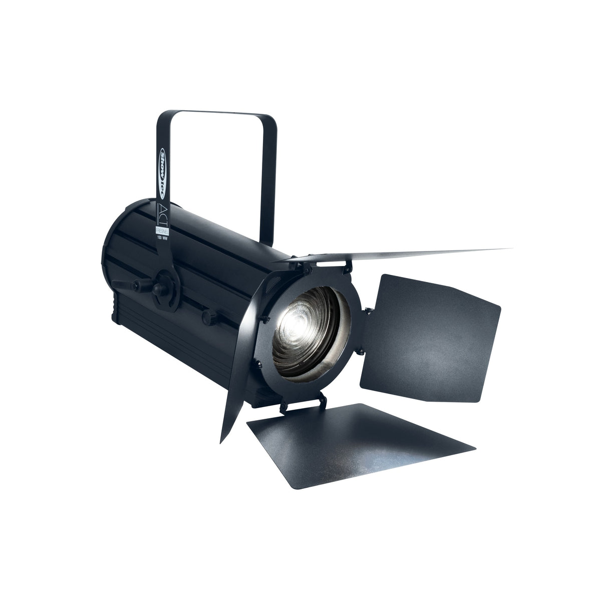 Showtec ACT Fresnel 150 WW Fresnel Spotlight, fixture with barndoor