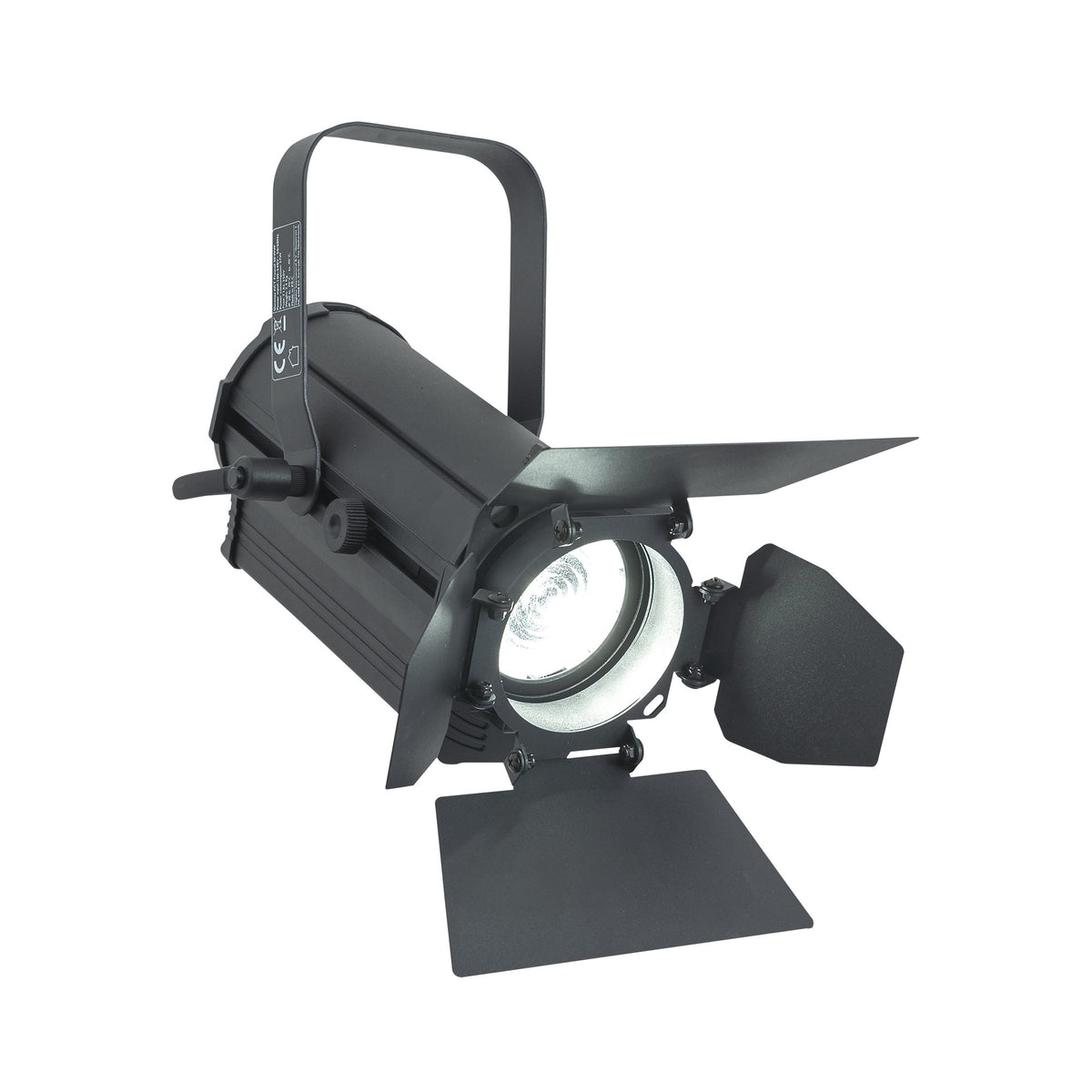 Showtec ACT Fresnel 50 WW teatrinis prožektorius, prožektorius su laikikliu ir šviesos ribojimo sklendėmis