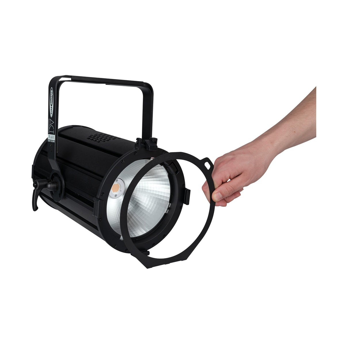 Showtec ACT Par 200 W CW/WW LED PAR prožektorius, spalvinio filtro rėmelio įdėjimas