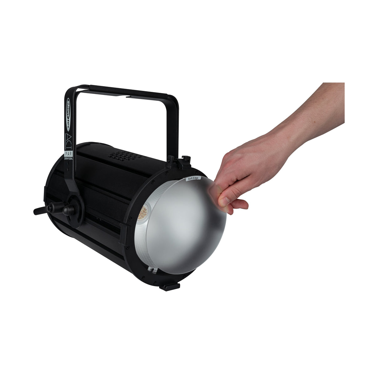 Showtec ACT Par 200 W RGBAL LED PAR prožektorius, optinio filtro įdėjimas