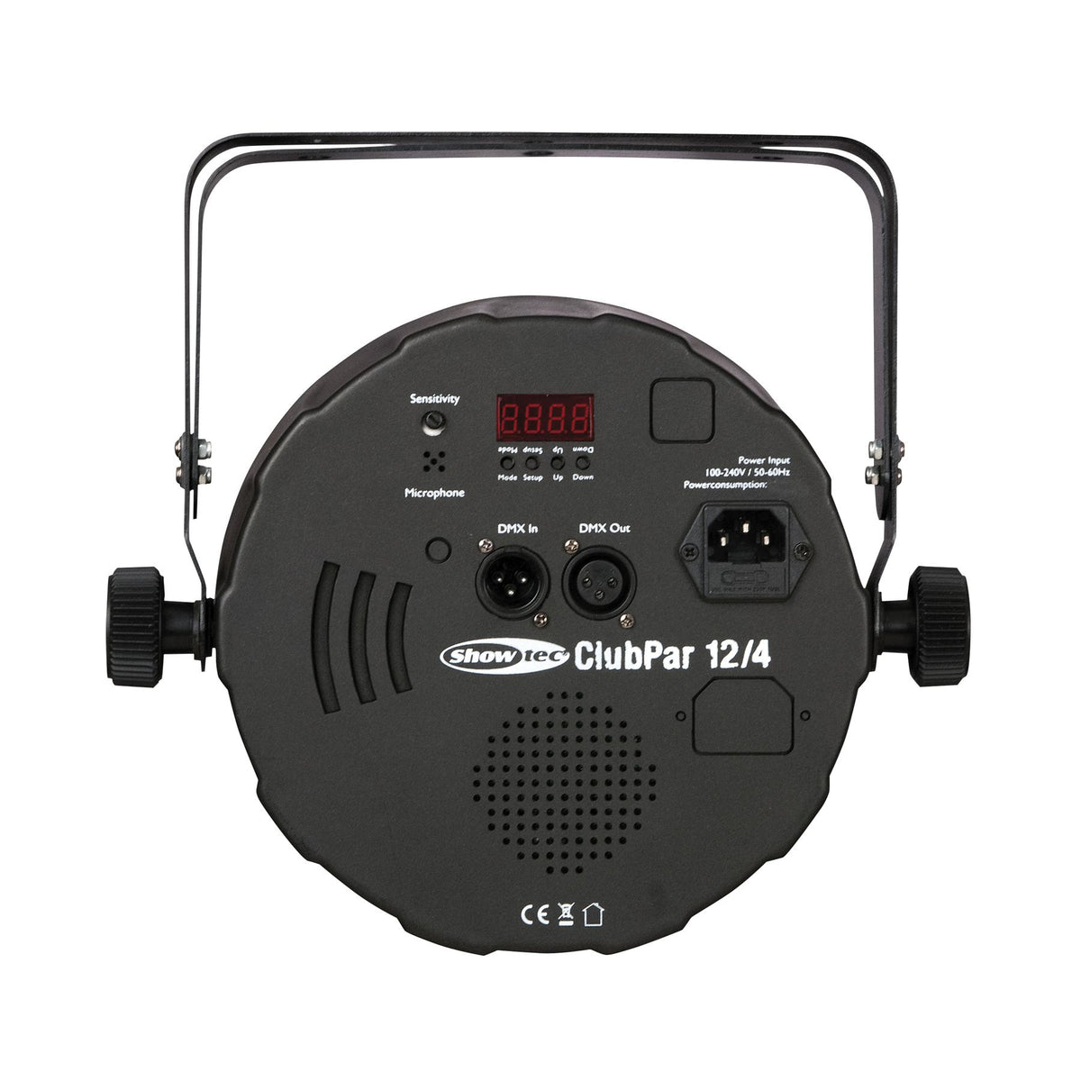 Showtec Club Par 12/4 RGBW LED PAR Spotlight, rear connectors and sensitivity control
