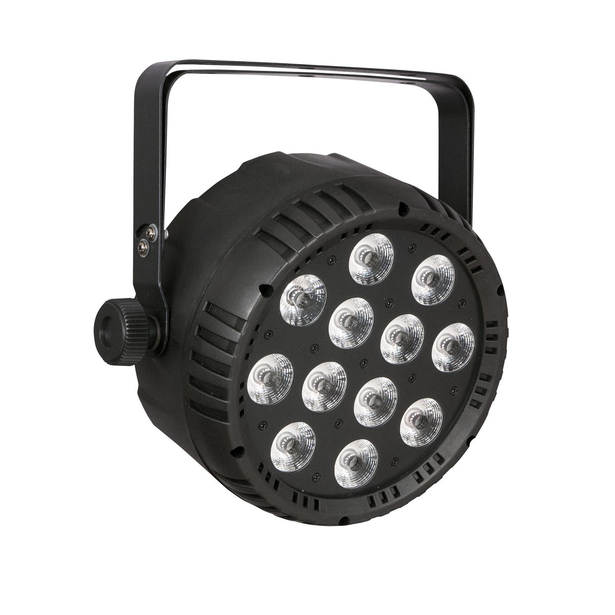 Showtec Club Par 12/4 RGBW LED PAR Spotlight, front view with the light off