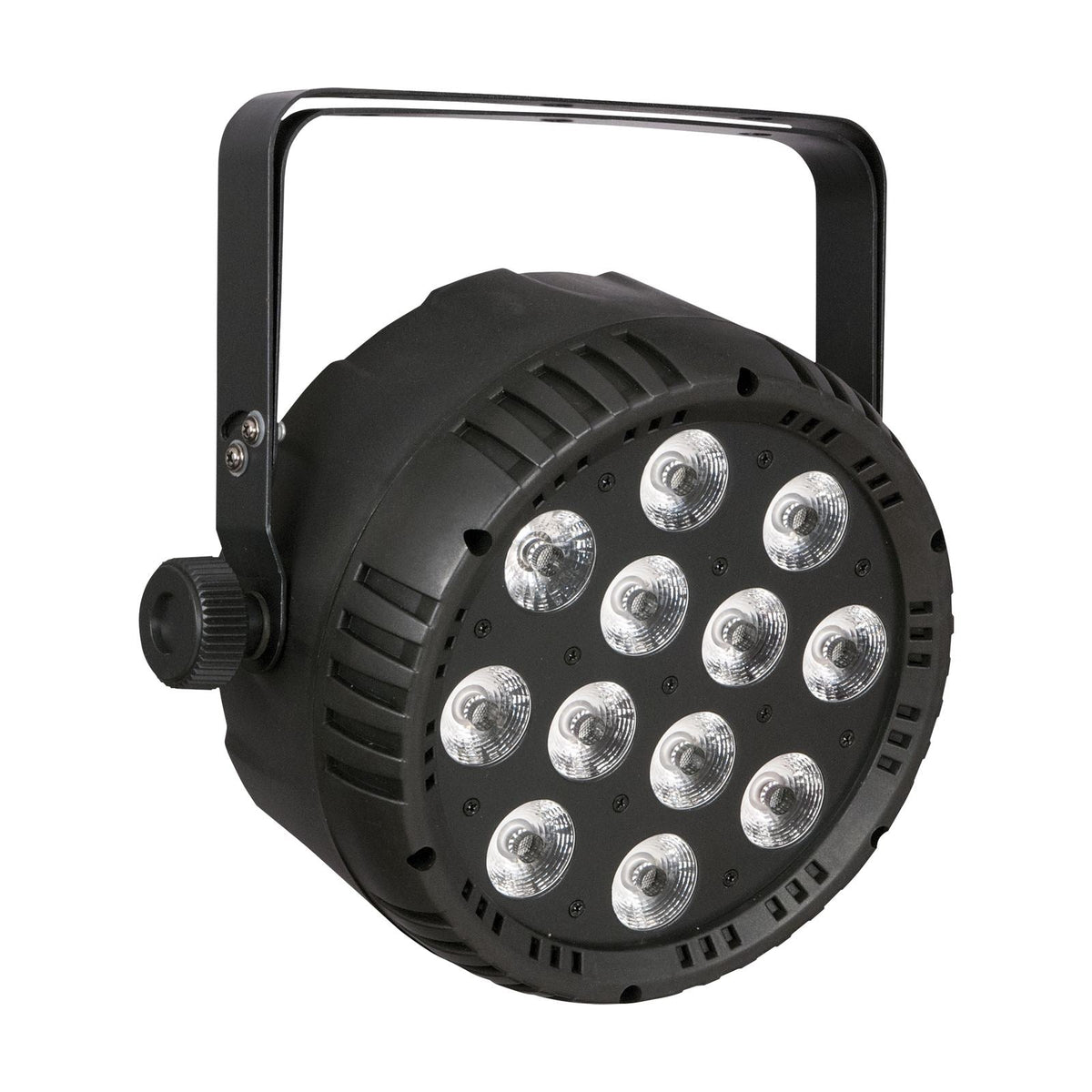 Showtec Club Par 12/6 RGBWAUV LED PAR, front view with LEDs off 3