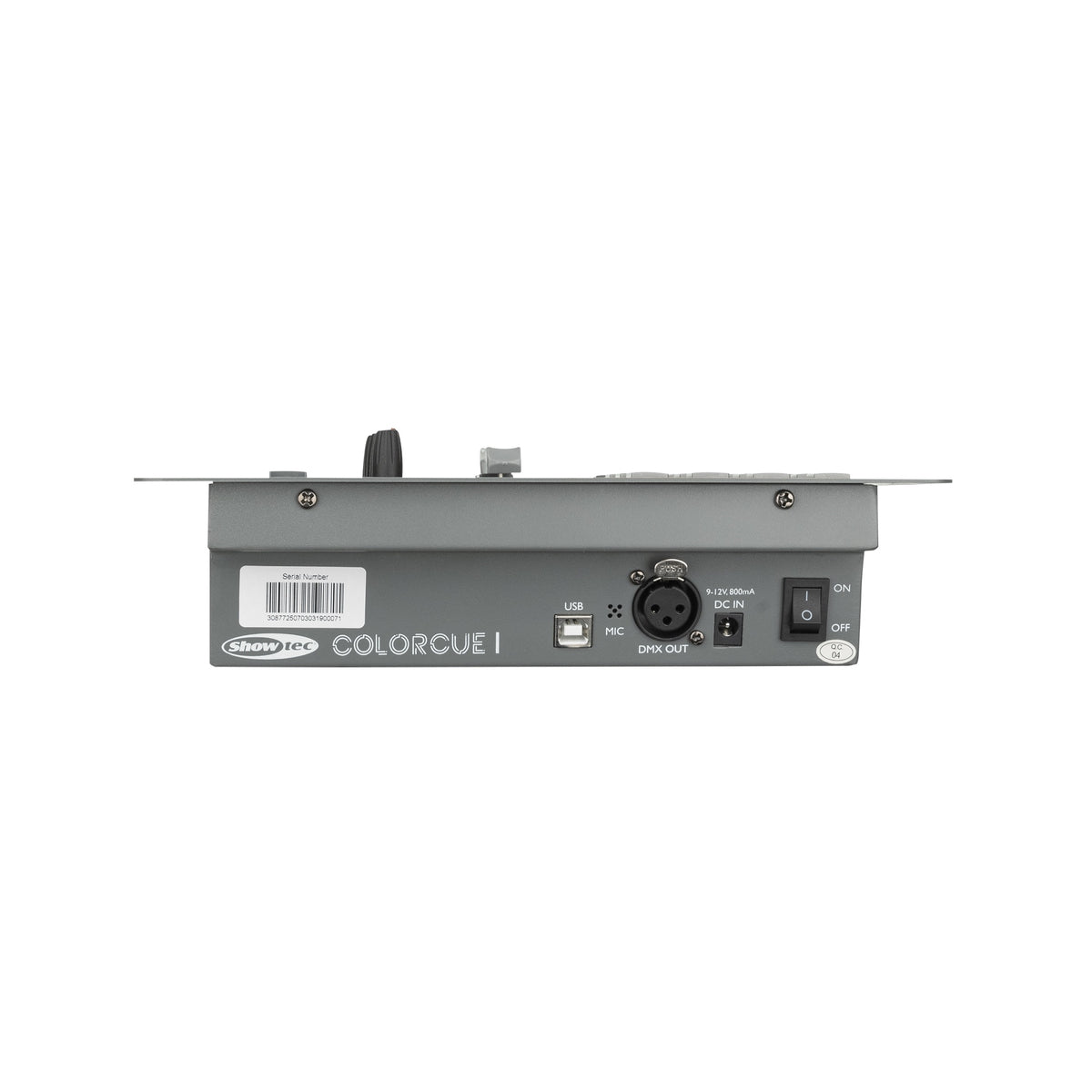 Showtec ColorCue 1 DMX pultas, galinės jungtys