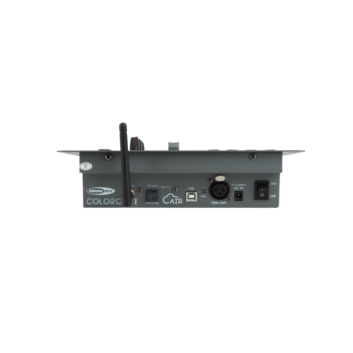 Showtec ColorCue 1 Air DMX pultas, galinės jungtys