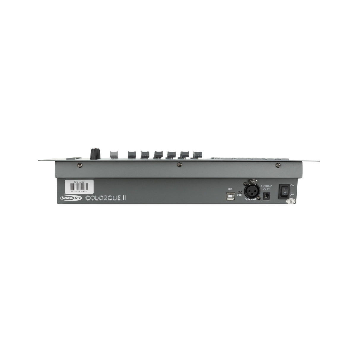 Showtec ColorCue 2 DMX pultas, galinės jungtys