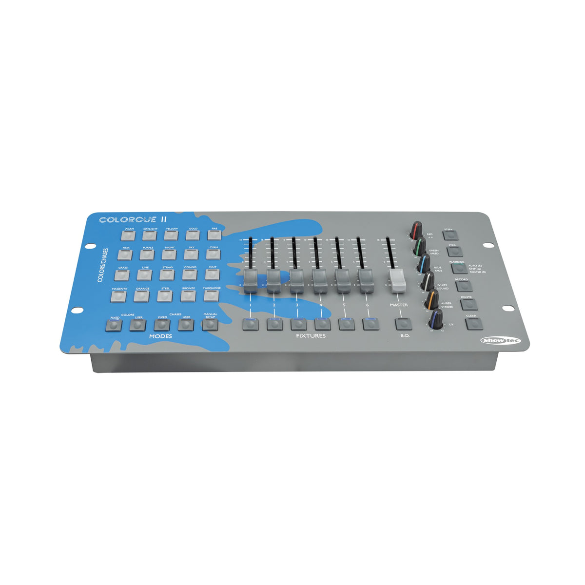 Showtec ColorCue 2 DMX pultas, valdymo skydelis
