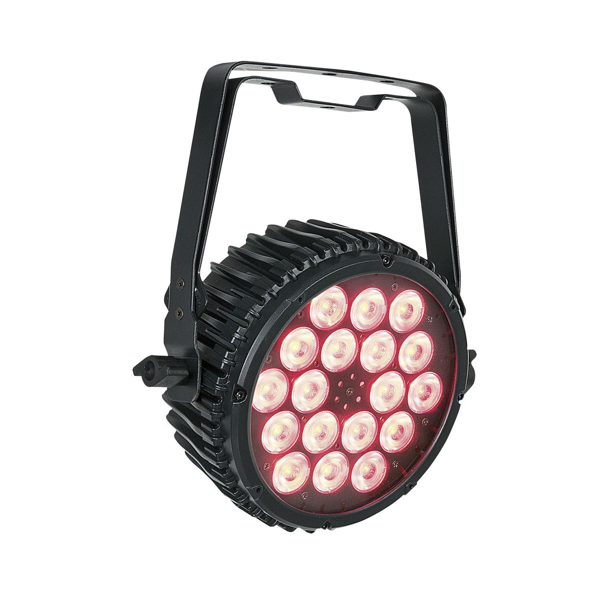 Showtec Compact Par 18 MKII LED PAR Spotlight, black housing, red output example
