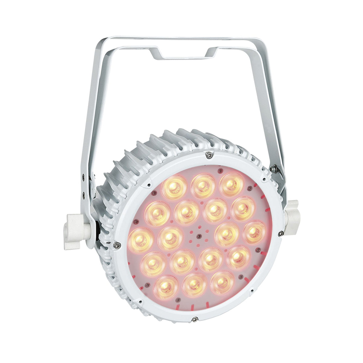 Showtec Compact Par 18 MKII LED PAR Spotlight, white housing, mixed-colour output example