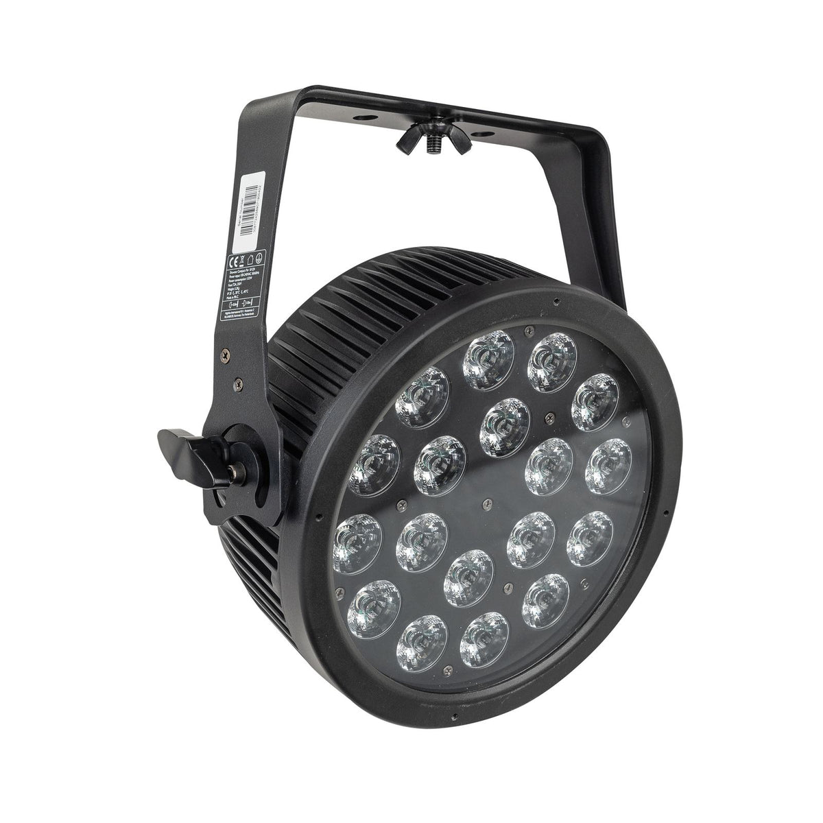 Showtec Compact Par 18 Q4 LED PAR prožektorius, priekinis vaizdas išjungus šviesą
