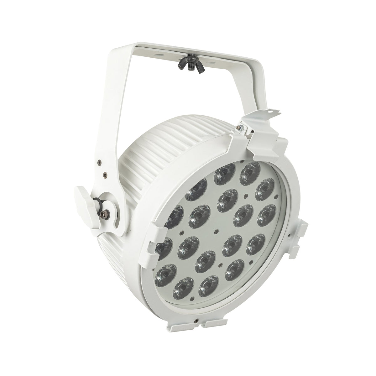 Showtec Compact Par 18 Q4 LED PAR prožektorius, balto korpuso filtro rėmelio laikiklis