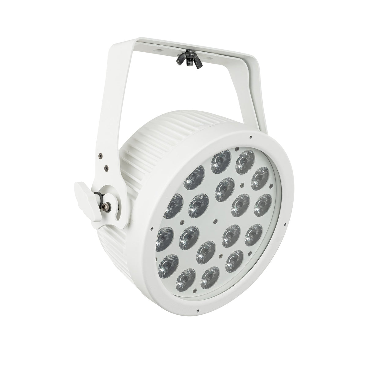 Showtec Compact Par 18 Q4 LED PAR prožektorius, baltas korpusas išjungus šviesą