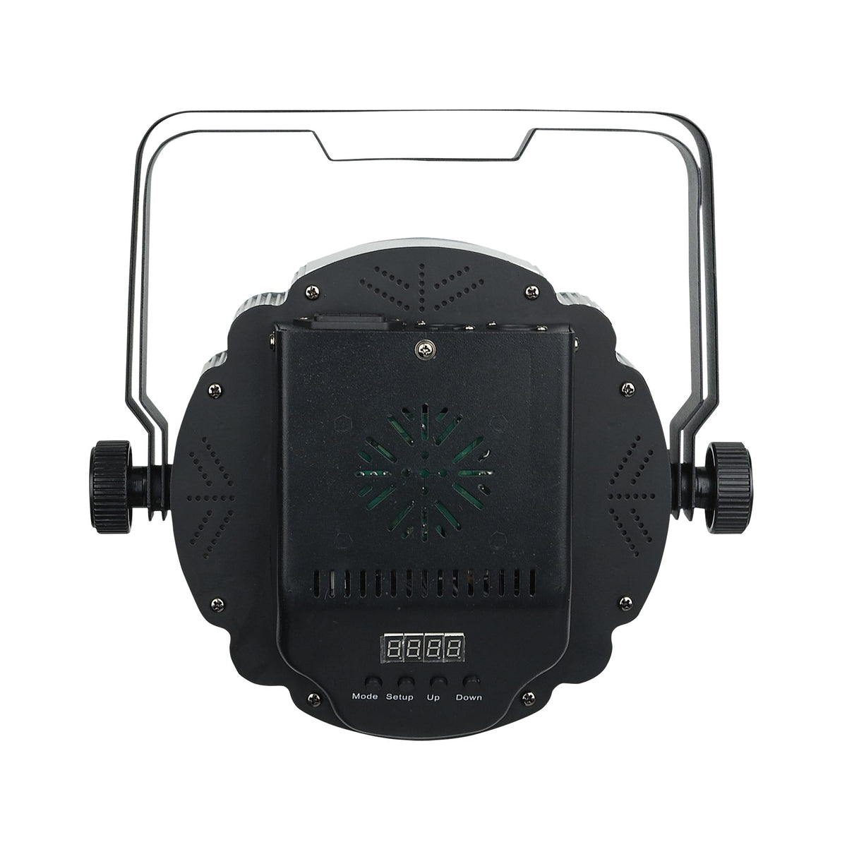 Showtec Compact Par 7 Tri LED PAR Spotlight, rear panel and control buttons