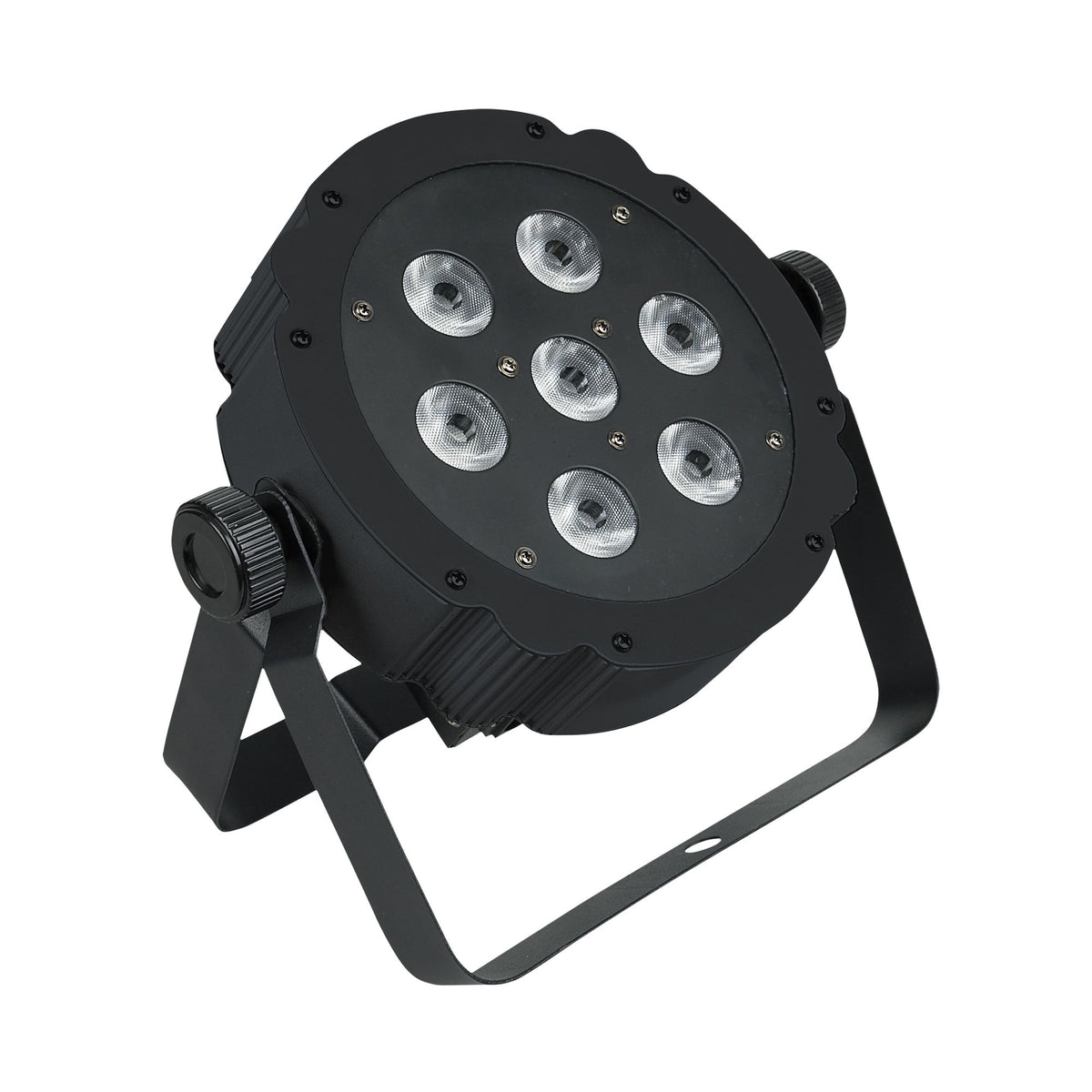 Showtec Compact Par 7 Tri LED PAR Spotlight, double bracket in floor position