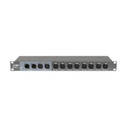 Showtec DB-1-8/3 DMX Splitter, front DMX connections