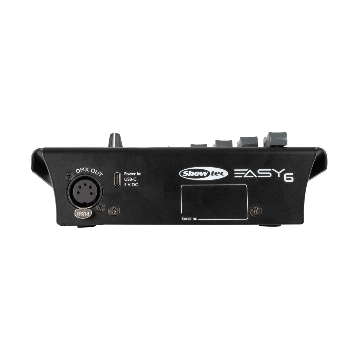 Showtec Easy 6 5-pin DMX pultas, galinės jungtys
