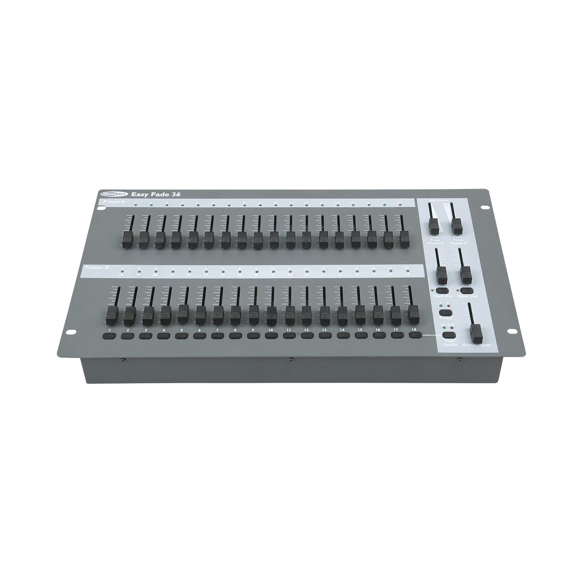 Showtec Easy Fade 36 DMX pultas, valdymo skydelis
