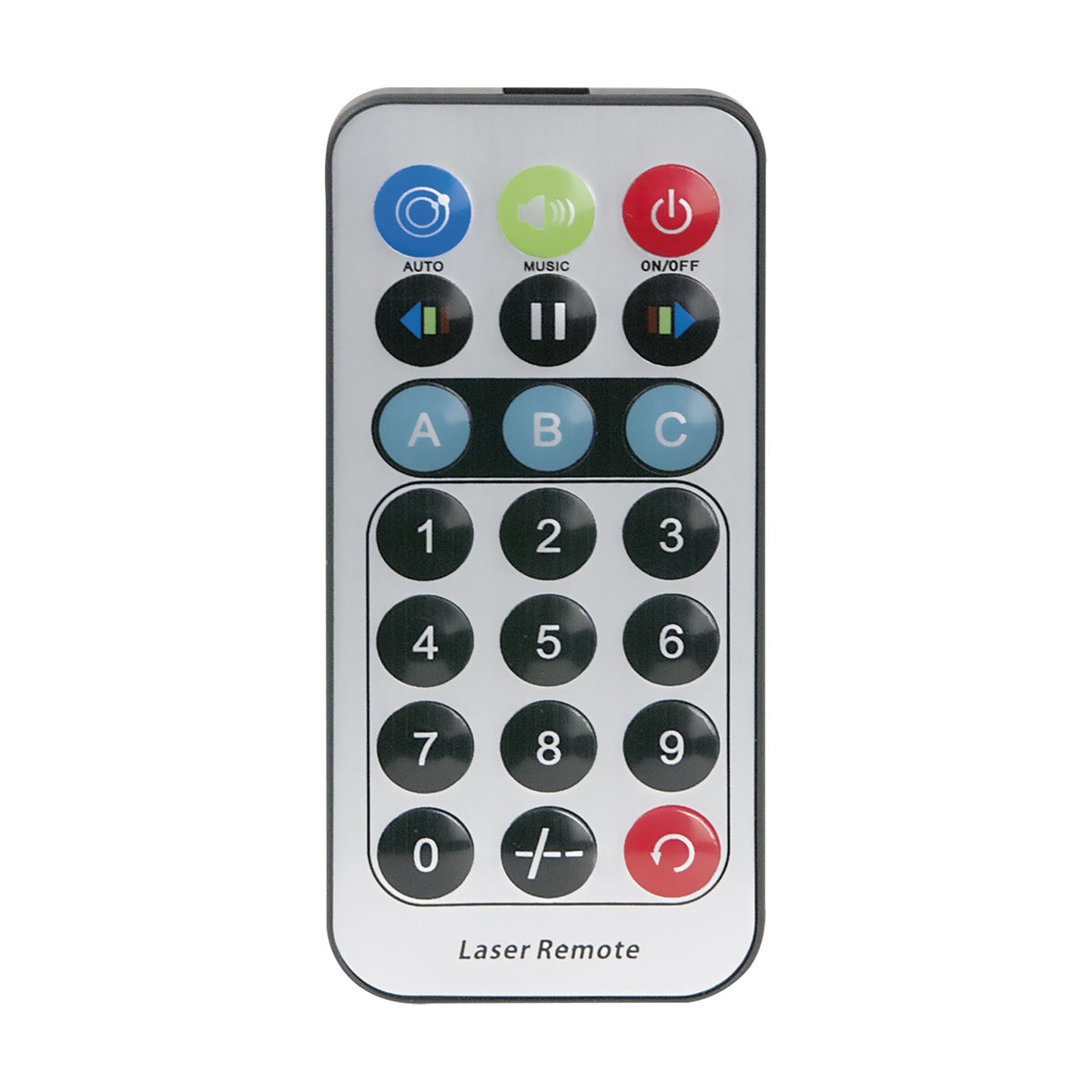 Showtec Galactic TXT lazeris, IR nuotolinio valdymo pultelis