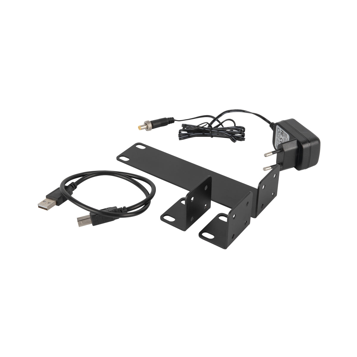 Showtec LAMPY Re-Load 4 DMX plėtros modulis, maitinimo adapteris ir tvirtinimo detalės
