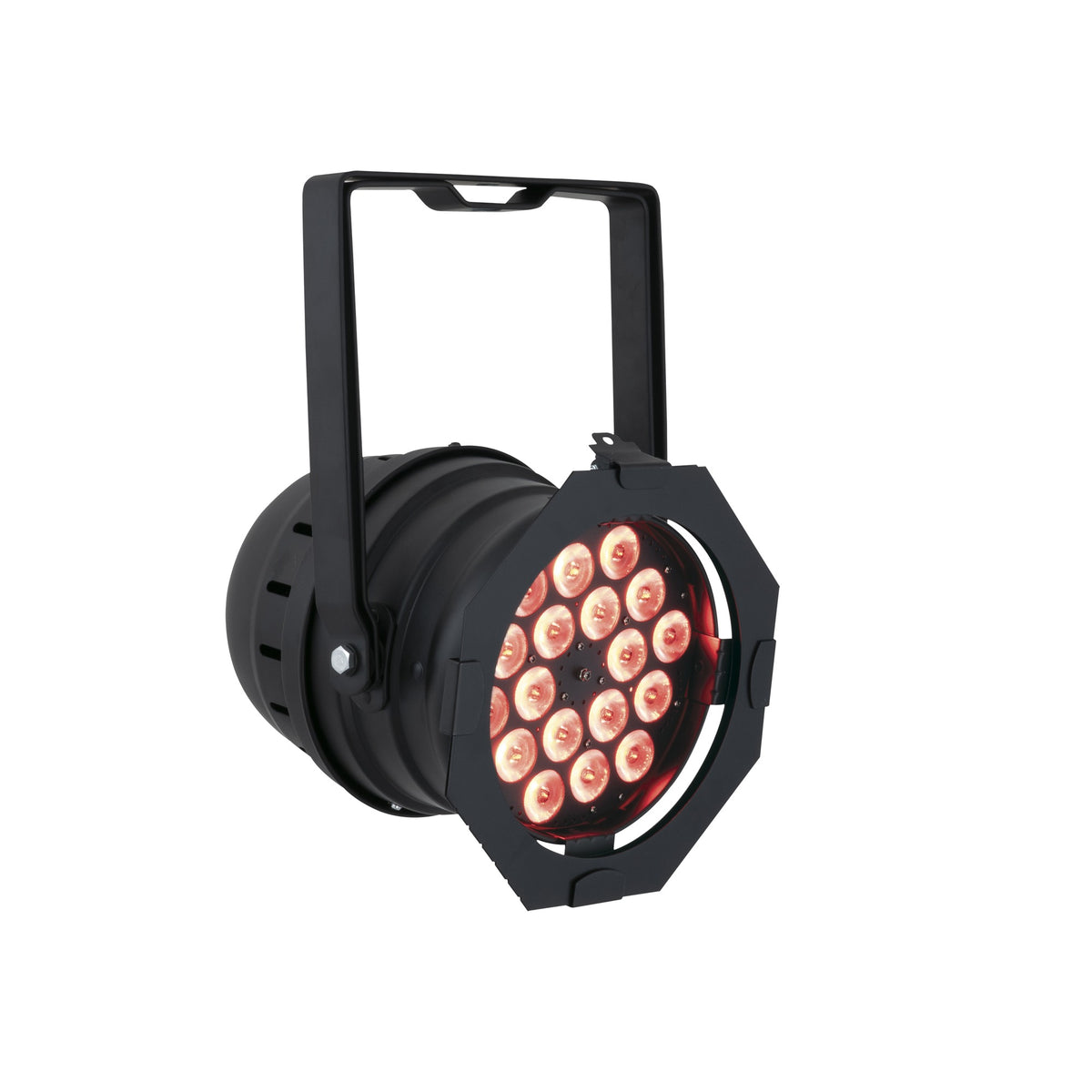 Showtec LED Par 64 Short Q4-18 LED PAR prožektorius, spalvotos šviesos pavyzdys