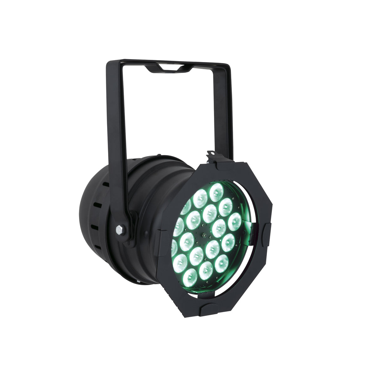 Showtec LED Par 64 Short Q4-18 LED PAR prožektorius, kitas spalvotos šviesos pavyzdys