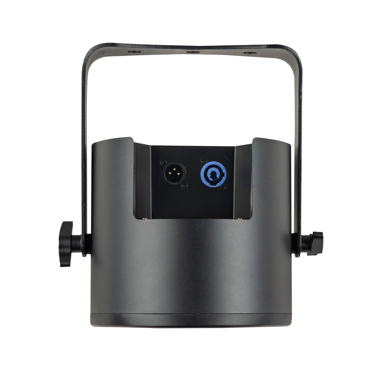 Showtec Luna Par 60 Q4 LED PAR prožektorius, maitinimo ir DMX įėjimų pusė