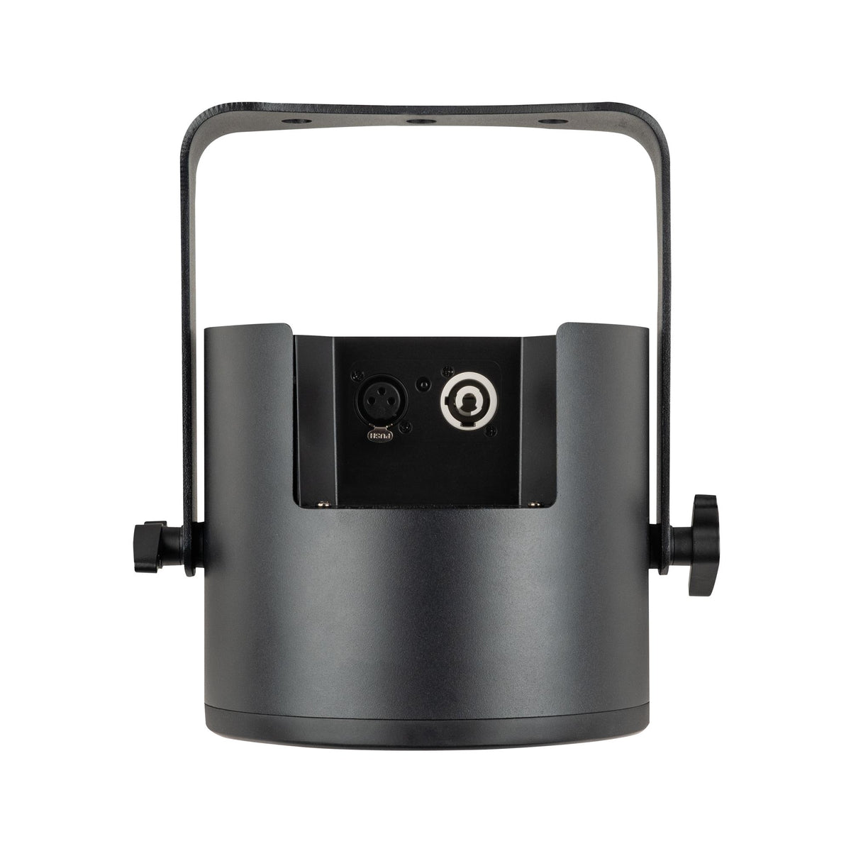 Showtec Luna Par 60 Q4 LED PAR prožektorius, maitinimo ir DMX išėjimų pusė