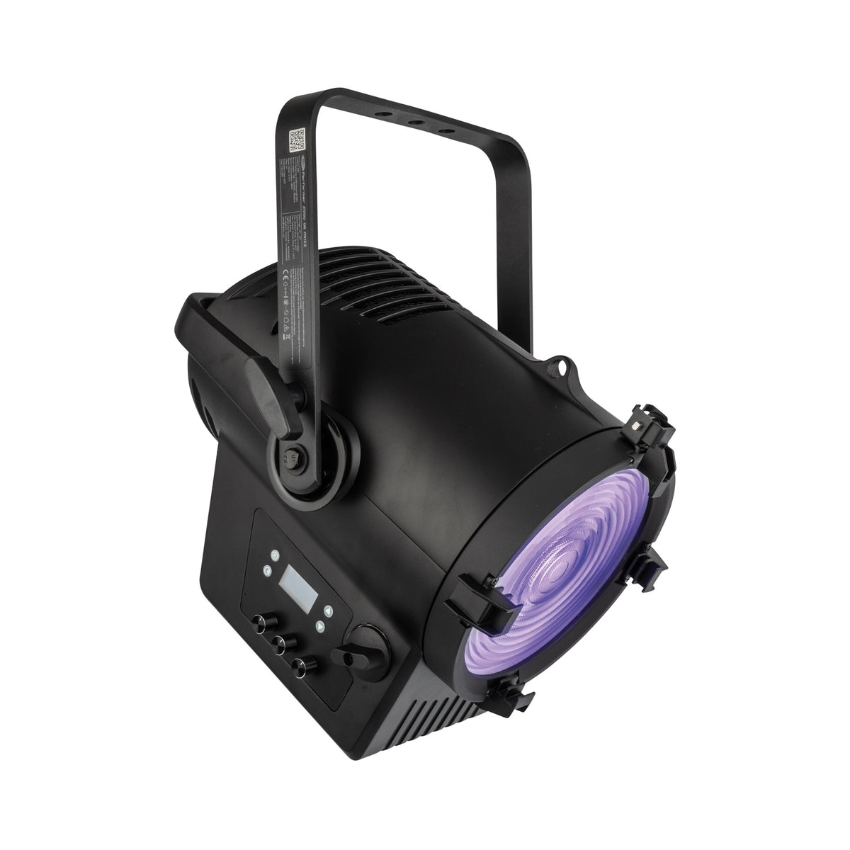 Showtec Performer 2500 Fresnel Q6 MKII teatrinis prožektorius, violetinės šviesos pavyzdys