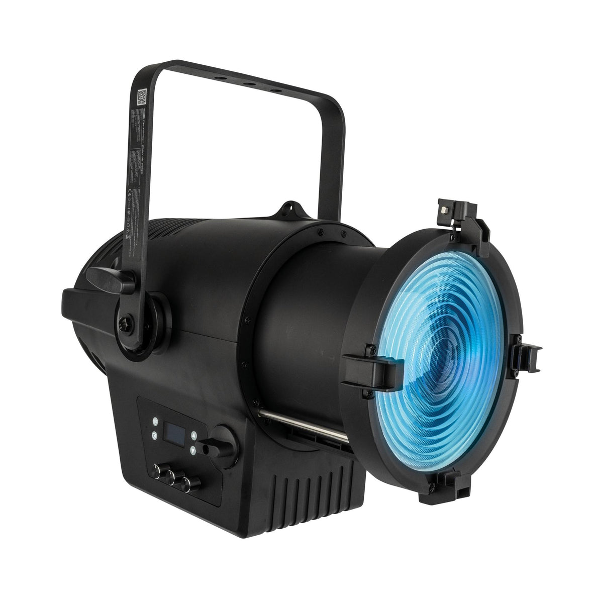 Showtec Performer 2500 Fresnel Q6 MKII teatrinis prožektorius, žydra optika kitu kampu