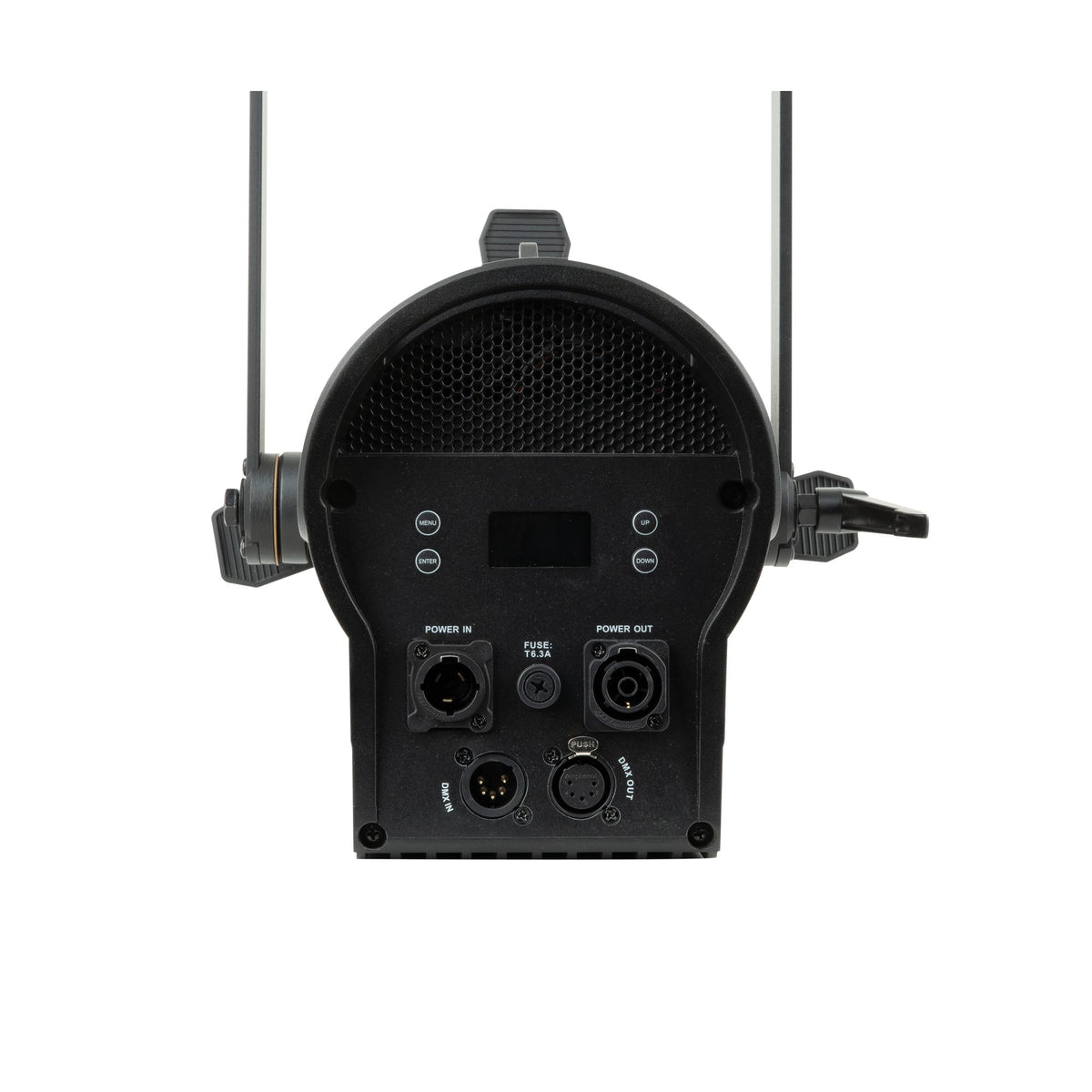 Showtec Performer Profile 700 Q6, rear display and connectors
